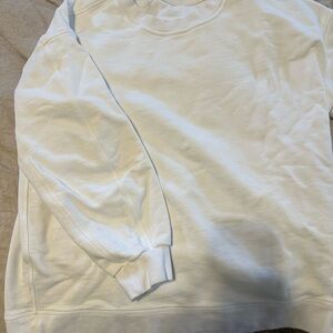 Lululemon White Crewneck Sweatshirt